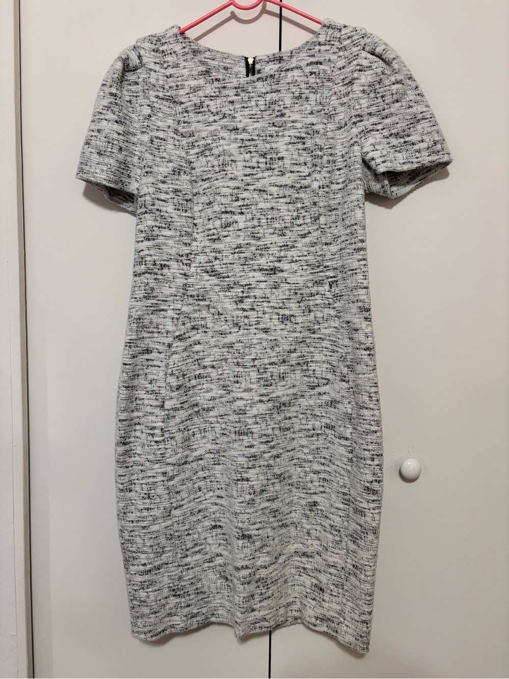 Calvin Klein Heathered Gray Midi Sheath Dress